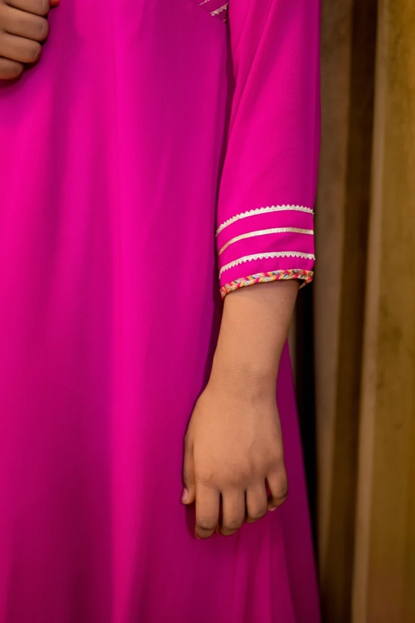 Hot Pink 3 Piece Georgette Suit