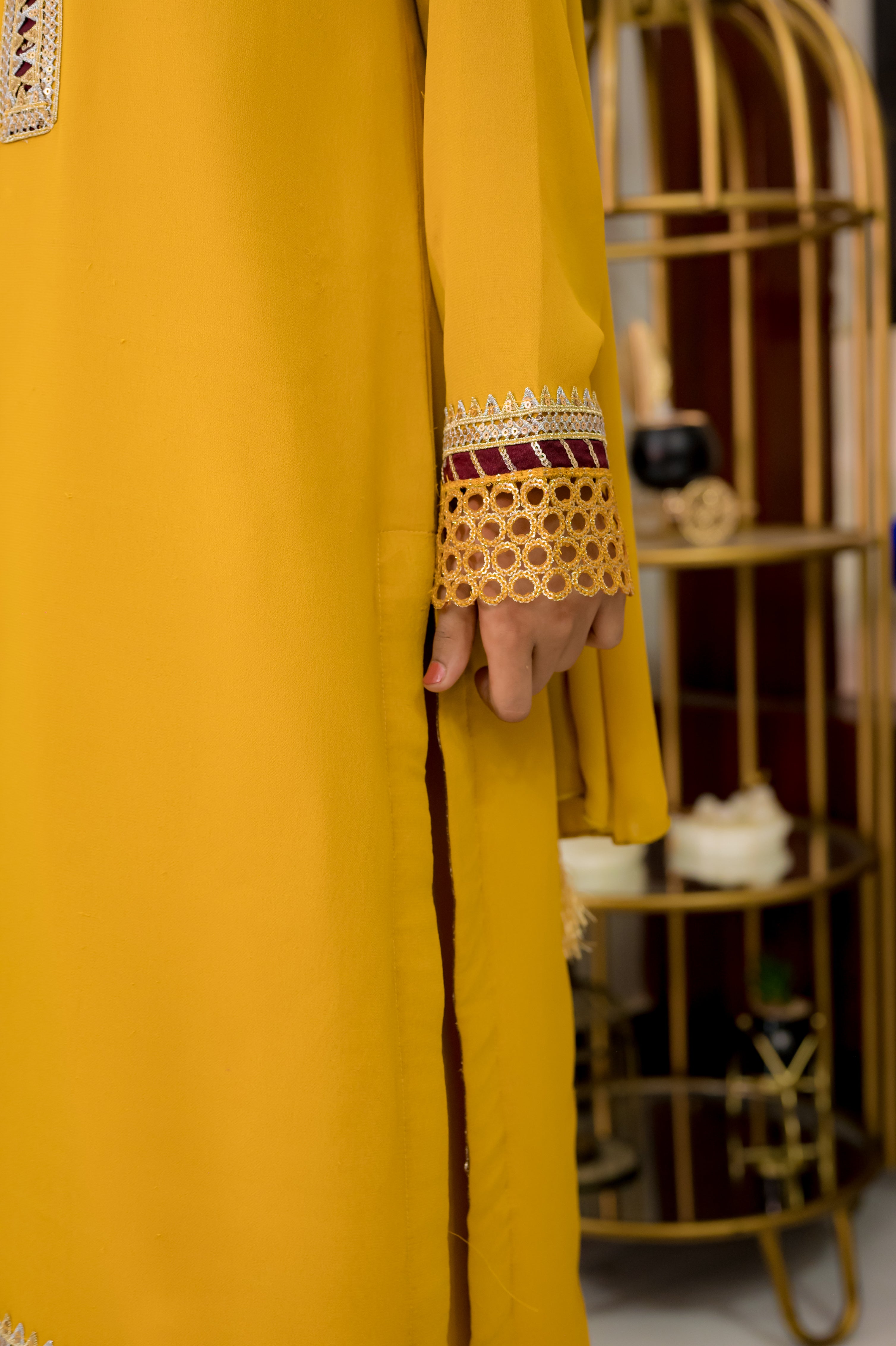 Mustard Color Georgette 3 Piece Suit