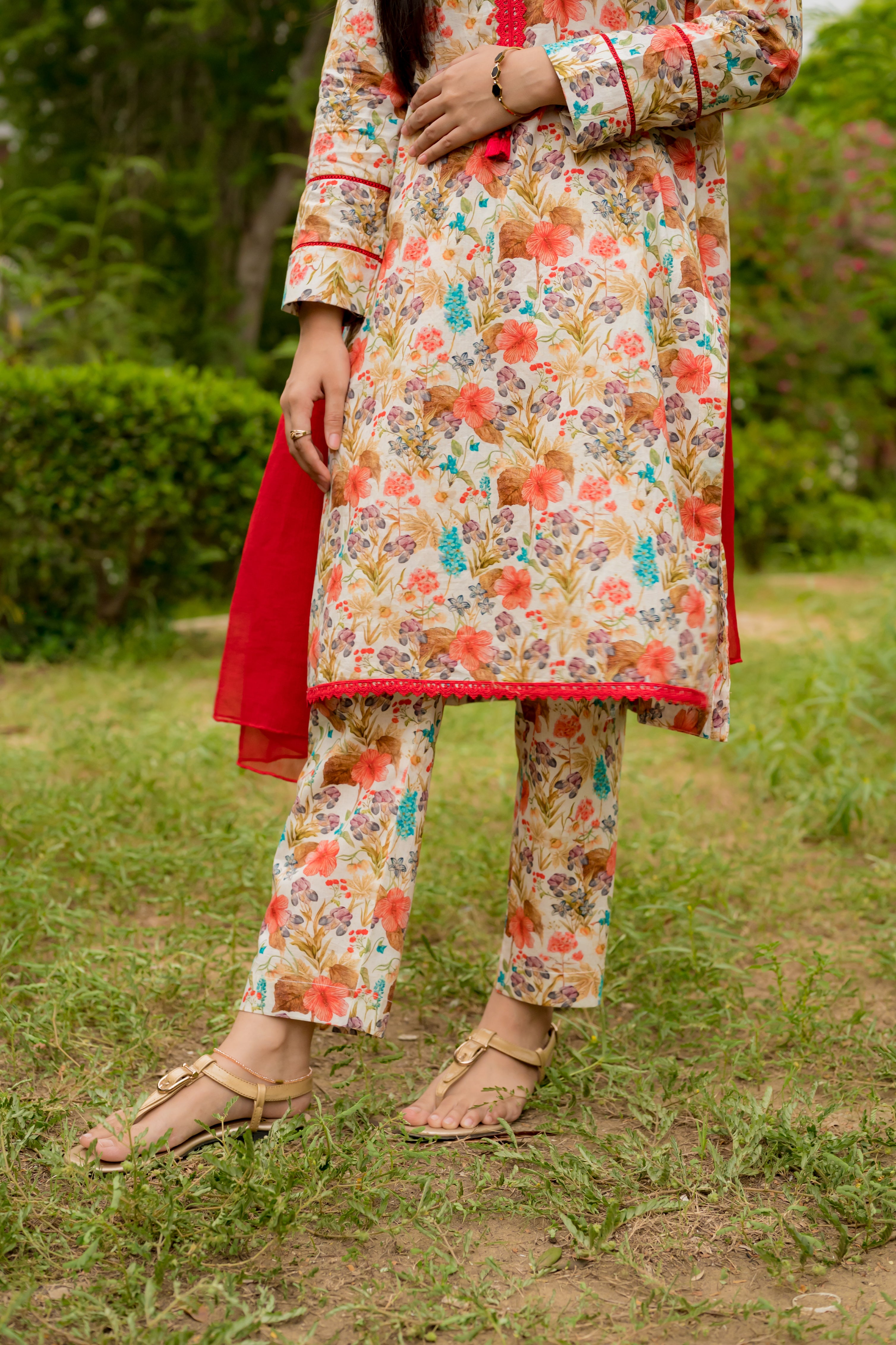 Floral Digital Print 2 Piece Lawn