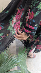 Midnight Blossom Floral 3 Piece Lawn