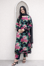 Midnight Blossom Floral 3 Piece Lawn