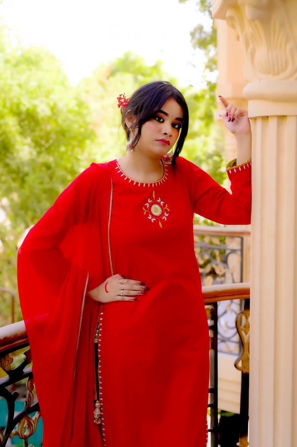 Red Heritage Attire 2 Piece Suit