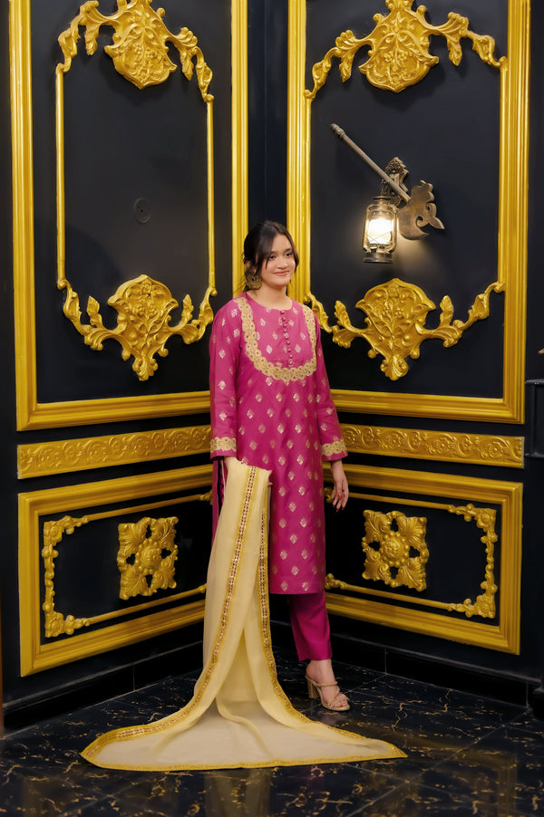 Magenta Heritage Attire 2 Piece Suit