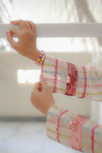 Blush Radiance Striped Kurta 2 Piece Suit - Shade For Teen 