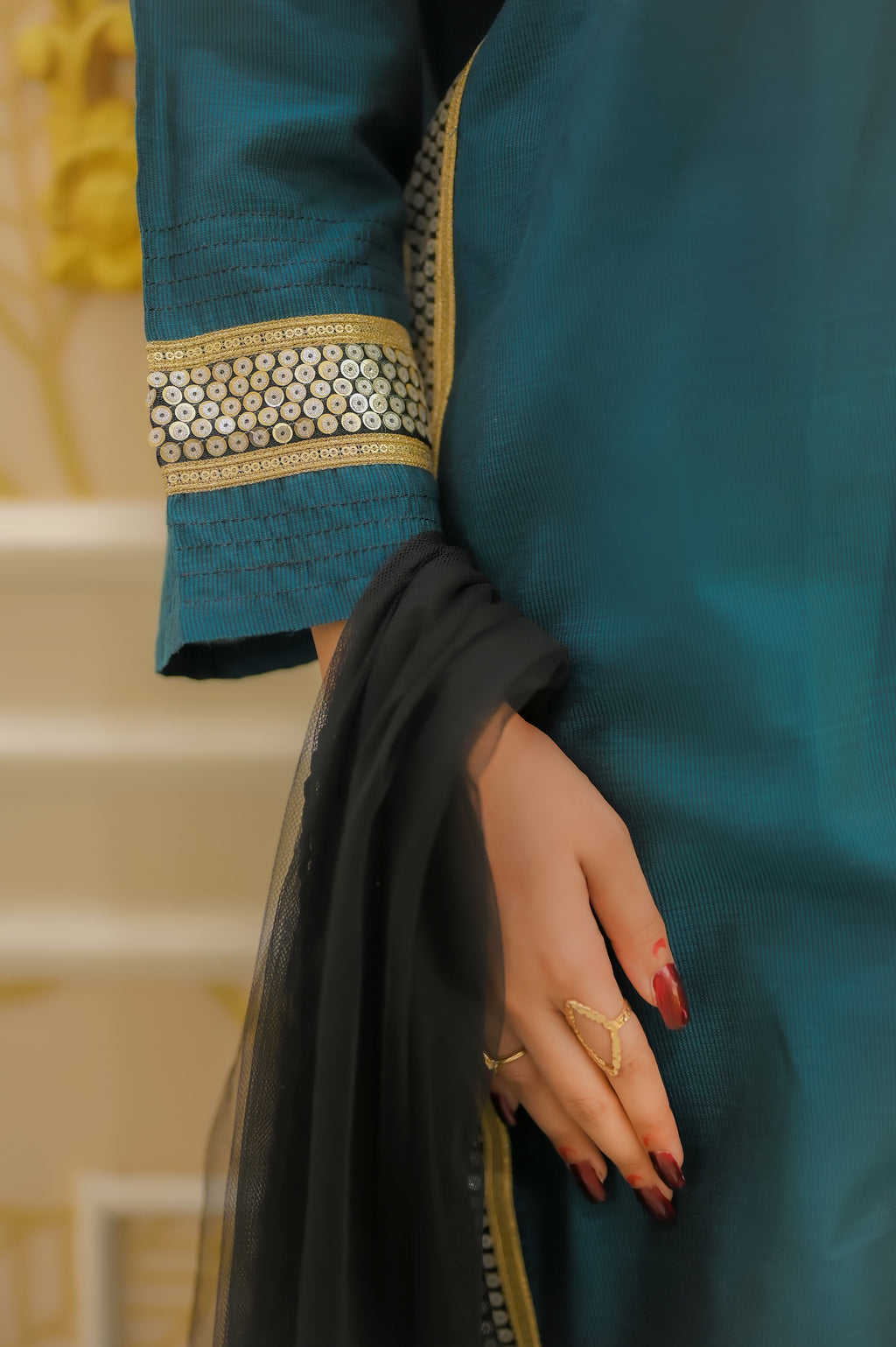 Teal Royal Glow 2 Piece Suit