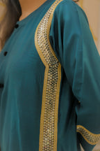 Teal Royal Glow 2 Piece Suit