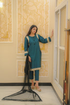 Teal Royal Glow 2 Piece Suit