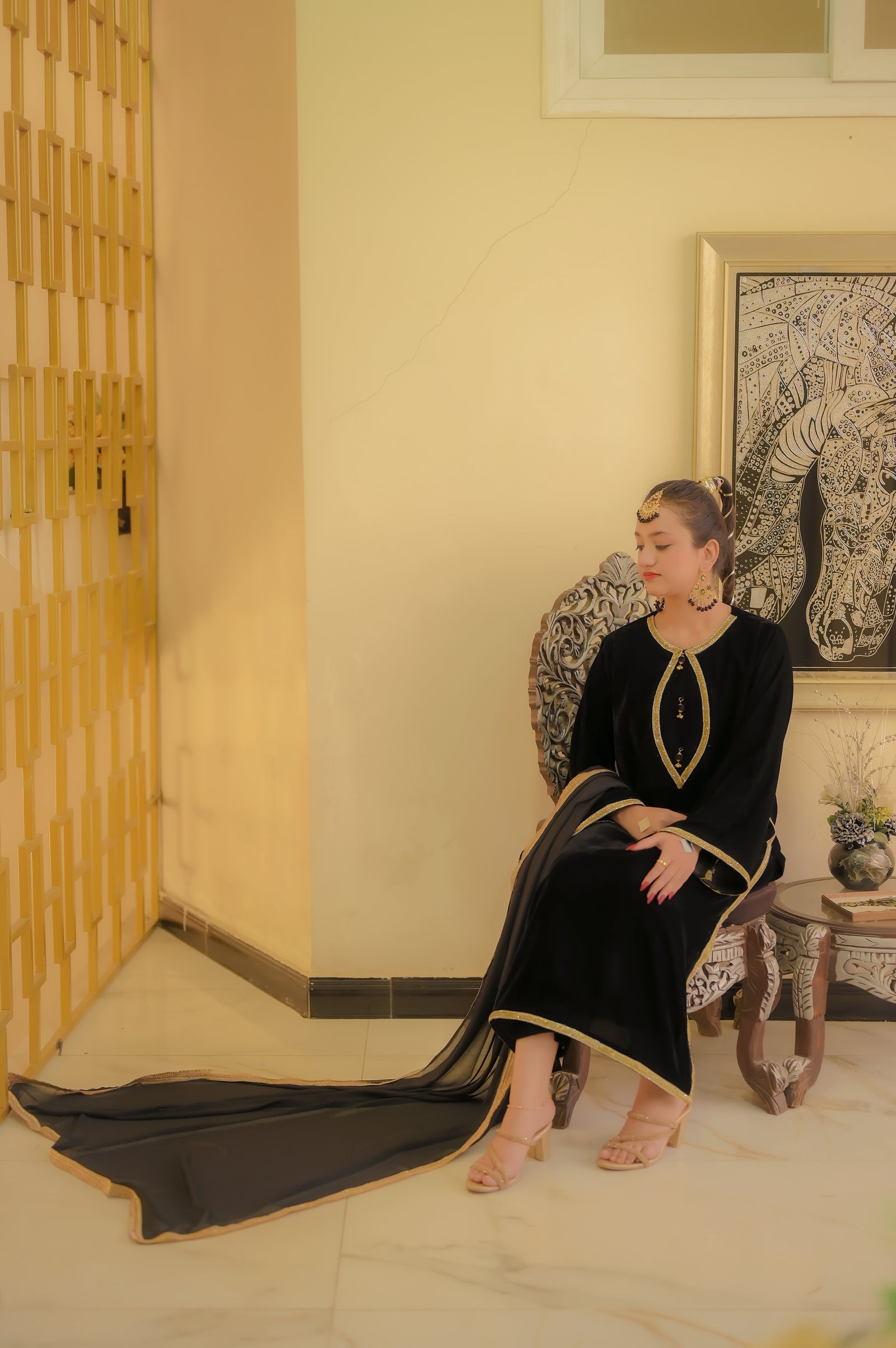 Velvet Stylish Royal Grace 3 Piece Suit