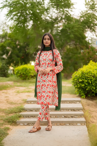 Digital Floral Print 3 Piece Lawn