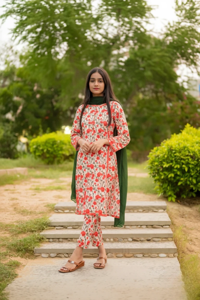 Digital Floral Print 3 Piece Lawn