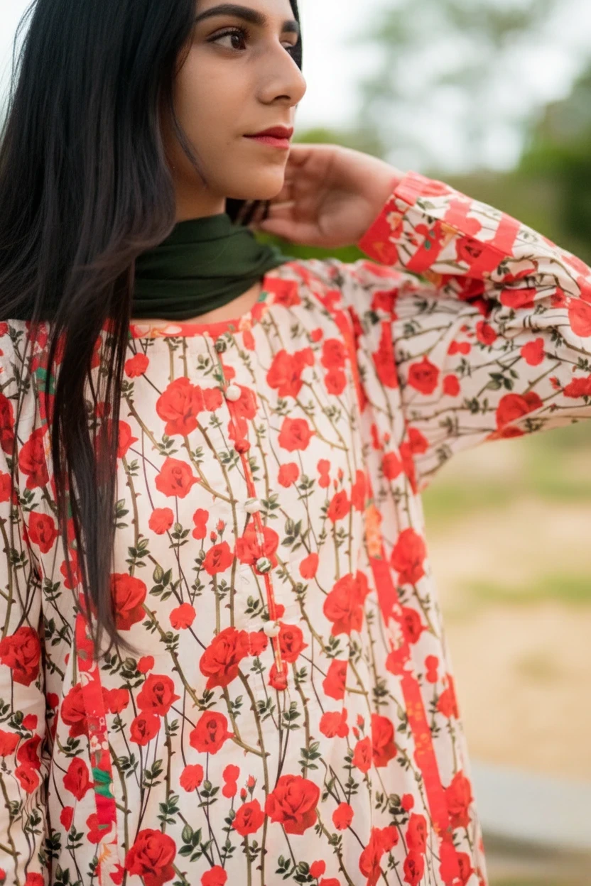 Digital Floral Print 2 Piece Lawn