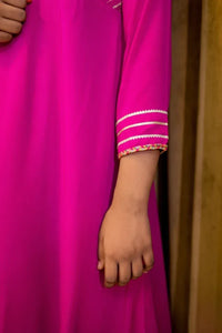 Hot Pink Georgette Suit - Shade For Teen 