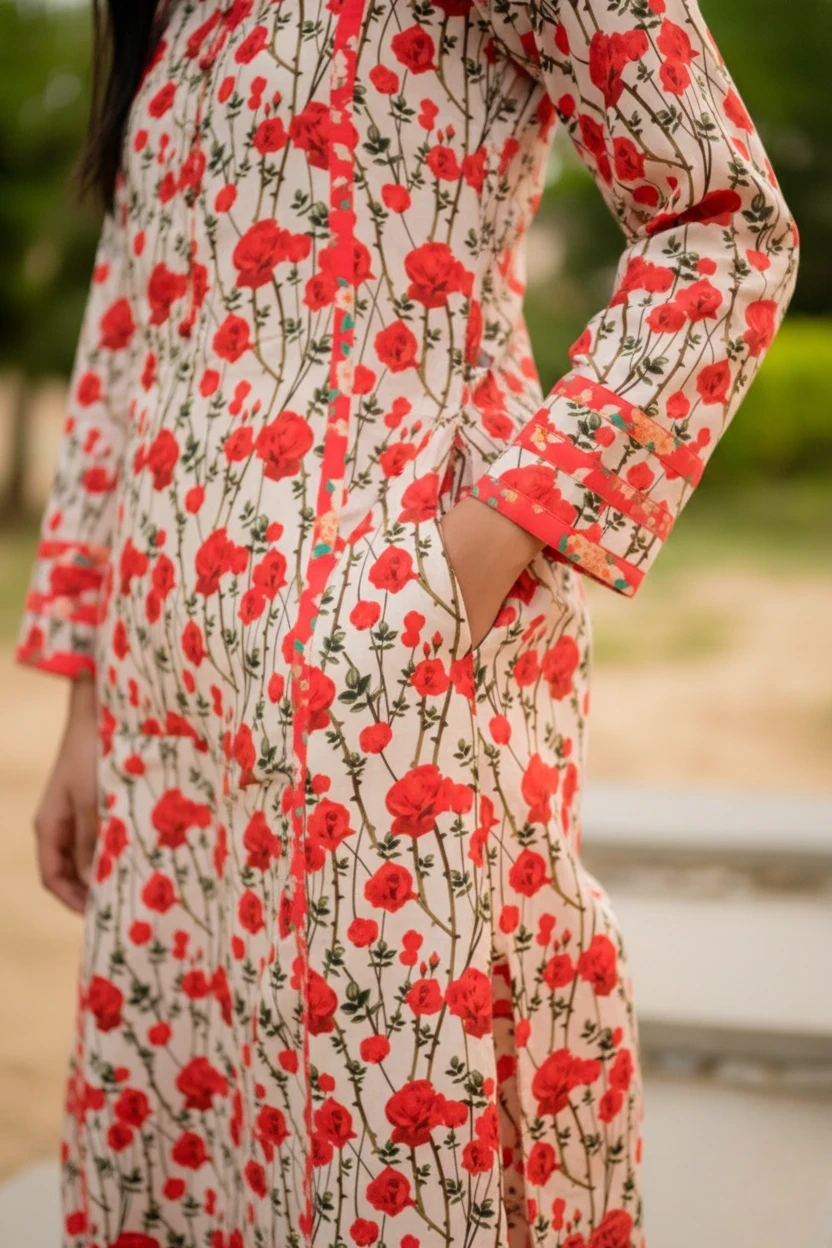 Floral Digital Print 2 Piece Lawn