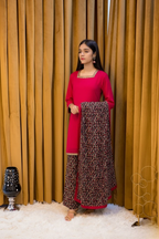 Square Neck Kurta With Vibrant Plazzo