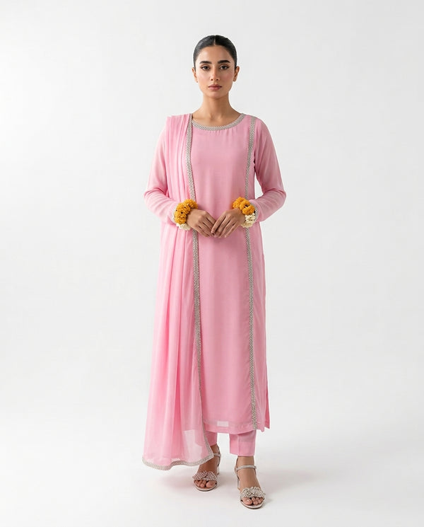 Pink 3 Piece Georgette Suit (Adults)
