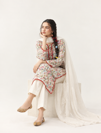 Soft Ivory Base With Delicate Floral Print