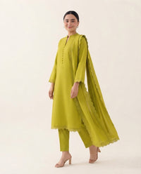 Lime Green Georgette 3 Piece Suit (Adults)