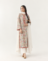 Soft Ivory Base With Delicate Floral Print