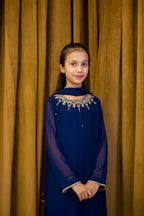 Embroided Neck Georgette 3 Piece - Shade For Teen 