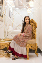 Multicolor Floral Print Long Frock - Shade For Teen 