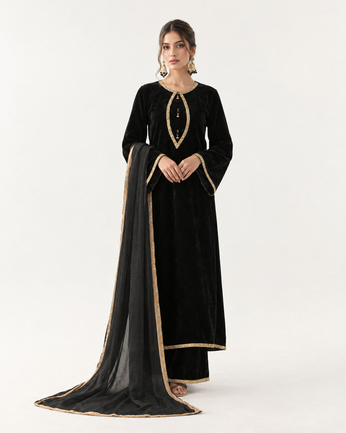 Velvet Stylish Royal Grace 3 Piece Suit
