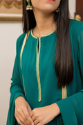 Sea Green Georgette 3 Piece Suit (Adults)