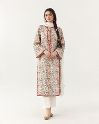 Soft Ivory Base With Delicate Floral Print