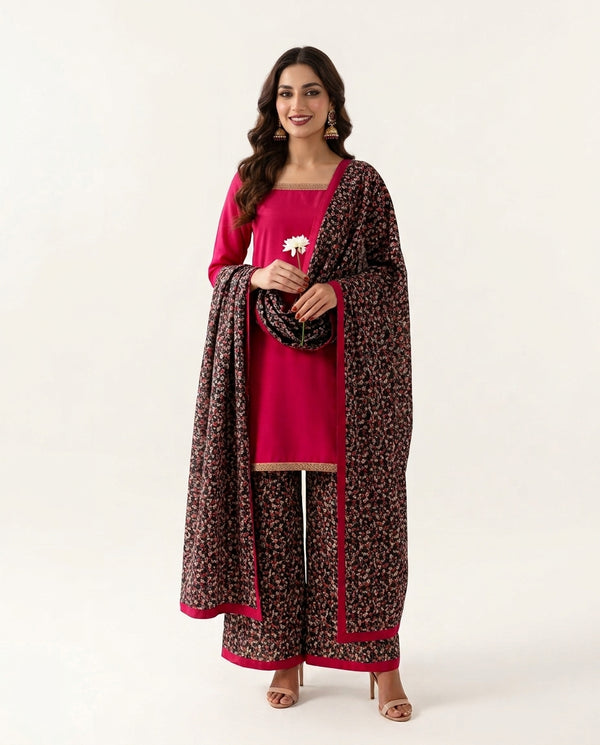 Square Neck Kurta With Vibrant Plazzo (Adults)