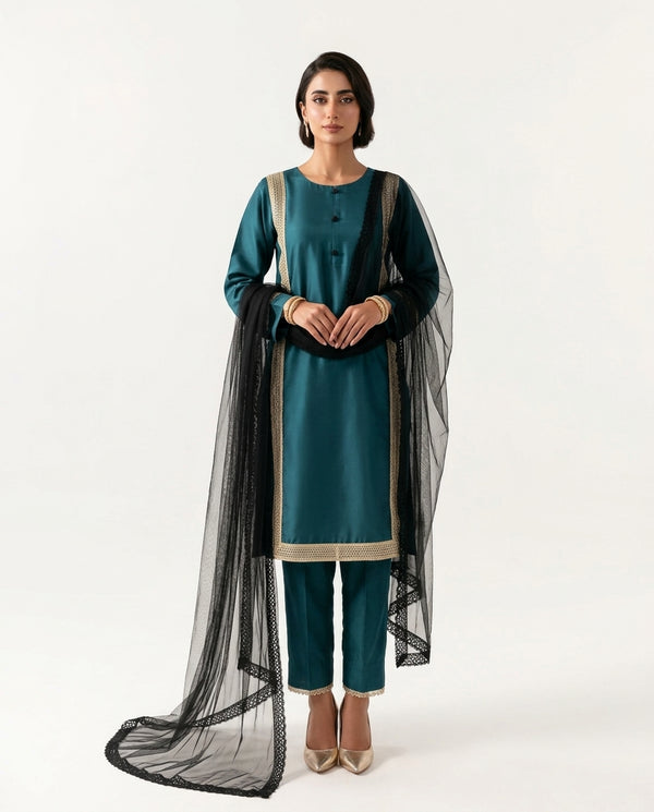 Teal Royal Glow 3 Piece Suit (Adults)