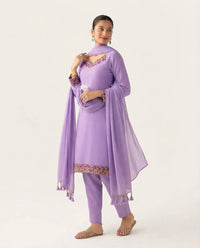 Lavender Embellished Georgette Suit (Adults)