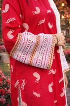 Crimson Grace Embroidered Kurta Set