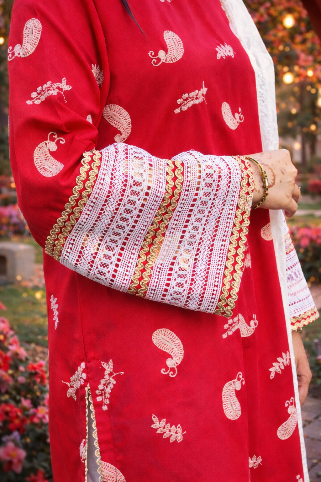 Crimson Grace Embroidered Kurta Set