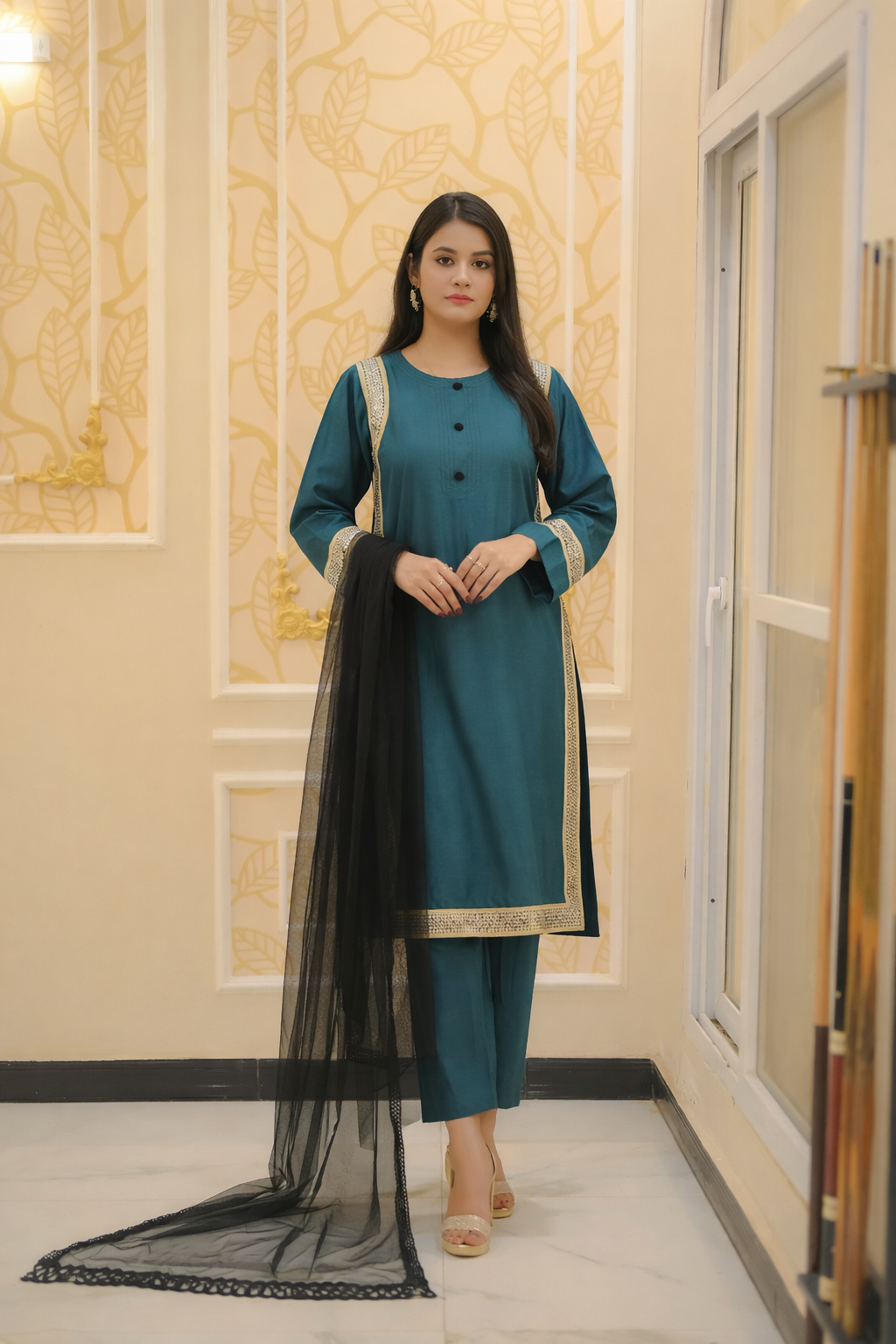 Teal Royal Glow 3 Piece Suit (Adults)