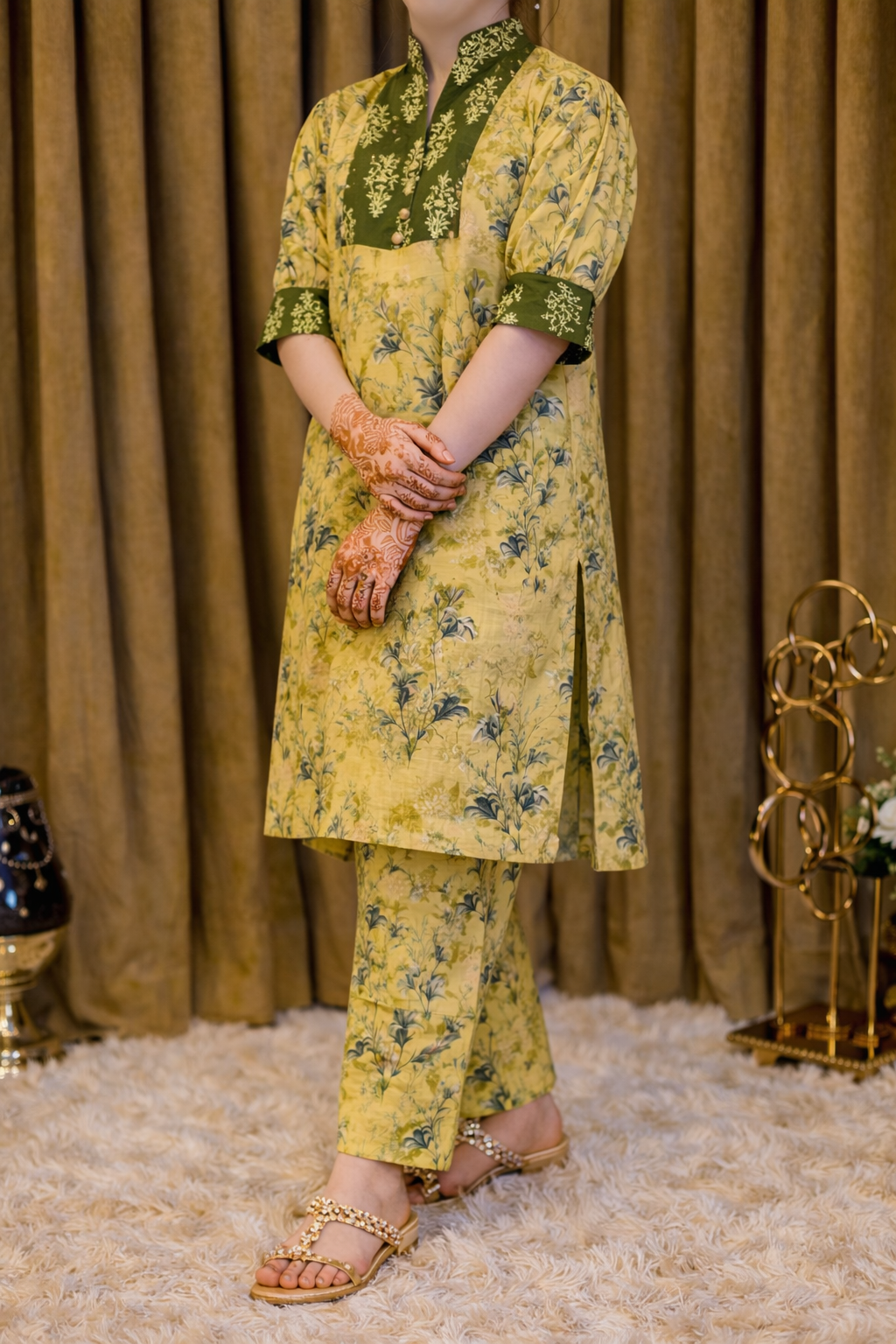 Floral Print 2 Piece Digital Lawn