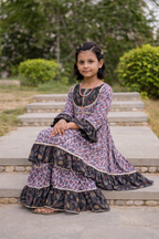 Floral Print Digital Lawn With Gharara