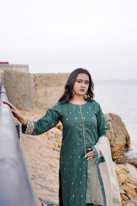Elegant Jacquard 3 Piece Suit
