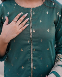 Elegant Jacquard 3 Piece Suit