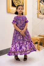 Multicolor Abstract 2 Piece Frock - Shade For Teen 