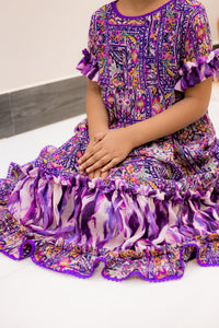 Multicolor Abstract 2 Piece Frock