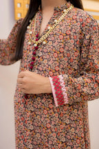 Multicolor Floral Print Long Frock - Shade For Teen 