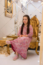 Multicolor Floral 2 Piece Kalidar Frock - Shade For Teen 