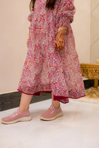 Multicolor Floral 2 Piece Kalidar Frock - Shade For Teen 