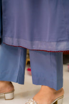 Grey periwinkle Georgette Suit (Teens) - Shade For Teen 