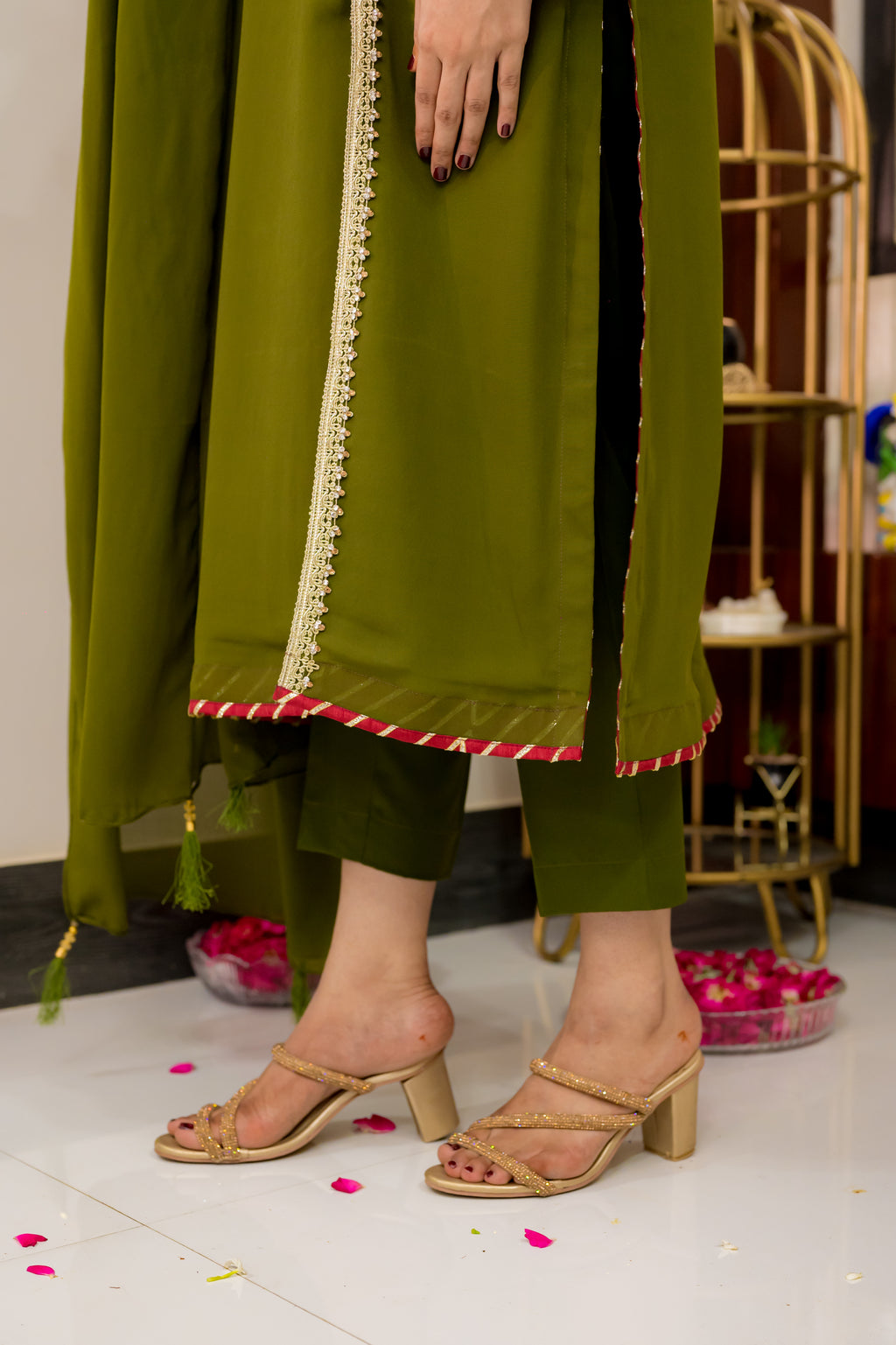 Seaweed Georgette 3 Piece Suit