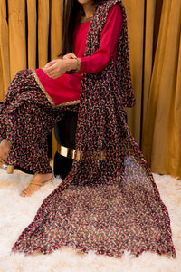 Square Neck Kurta With Vibrant Plazzo (Adults)