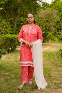Floral Print Digital 2 Piece Lawn - Shade For Teen 