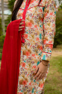 Floral Digital Print 3 Piece Lawn
