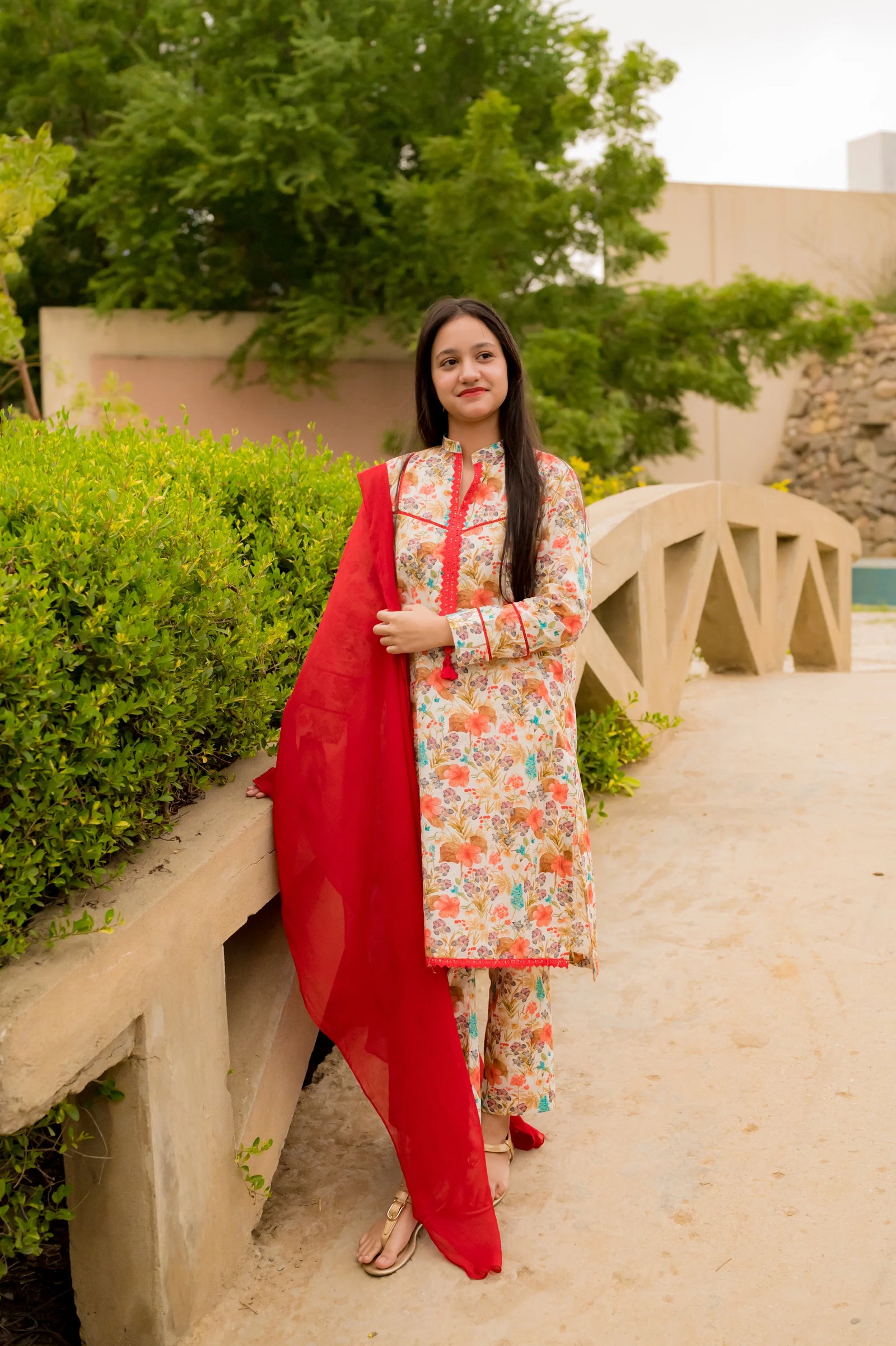 Floral Digital Print 2 Piece Lawn - Shade For Teen 