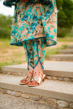 Floral Digital Print Sea Green - Shade For Teen 