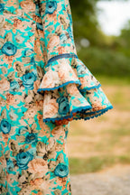 Floral Digital Print Sea Green - Shade For Teen 